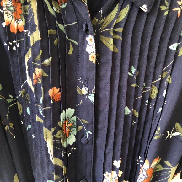 Nanette Lepore Floral Pintuck Pleat Dress - Picture 4 of 5